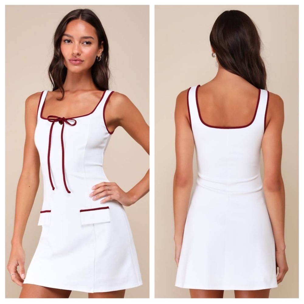 Lulu's White and Red Dress - Picture 2 of 3